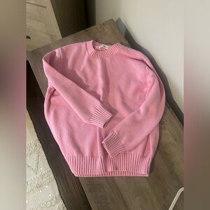 Neutral Ground Pink Crew Neck Oversized Sweater